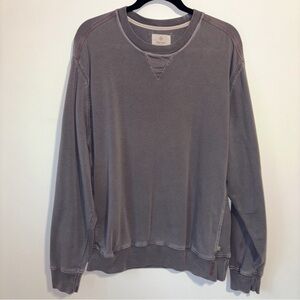 True Grit Pullover Sweatshirt Men Size M Gray Crewneck Sweater Casual Neutral